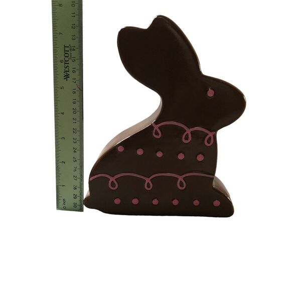 Brown Ceramic Bunny Rabbit Bank from Target 2010; Kids Room Decor; Storybook - Picture 7 of 7